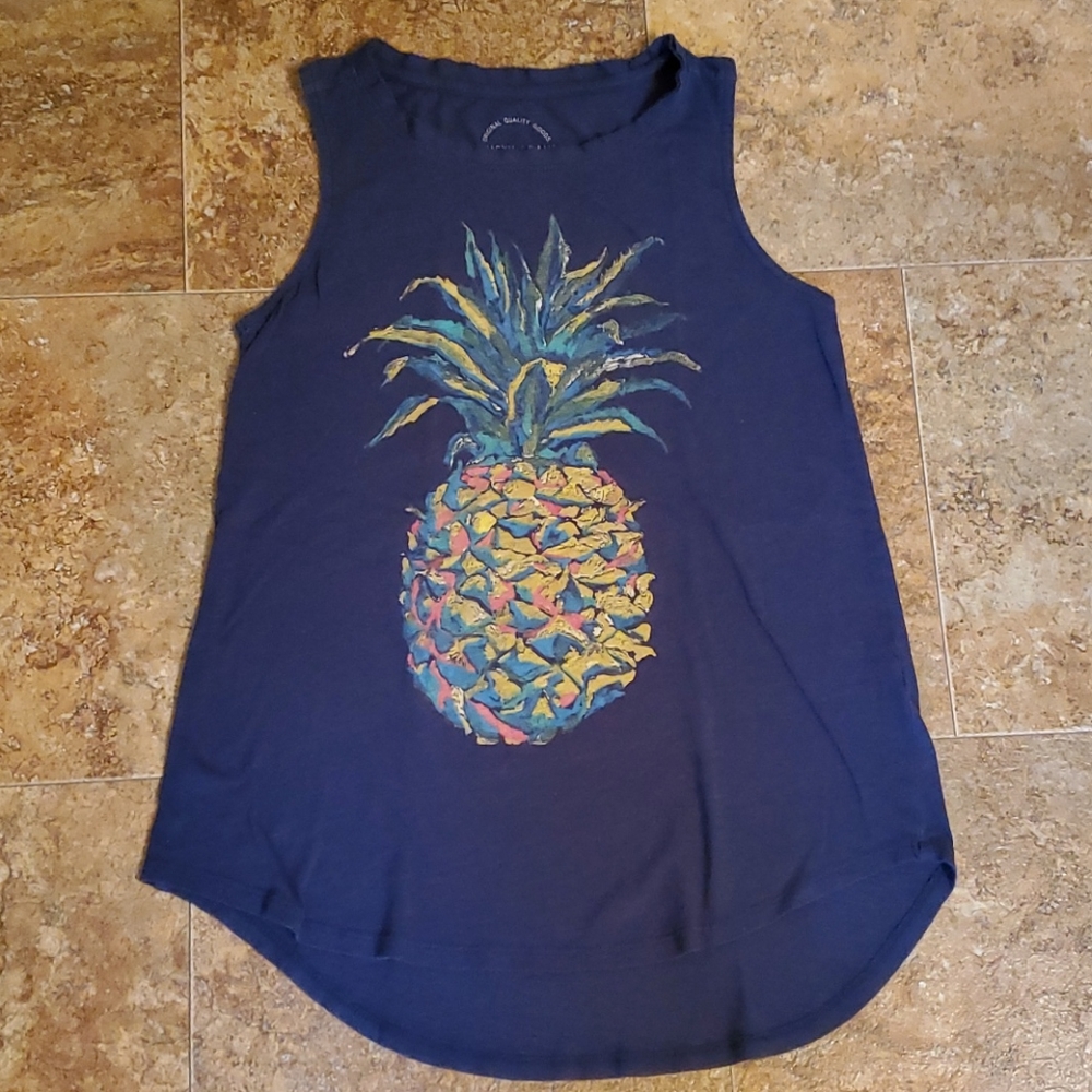 Lucky Brand Pineapple Graphic Tank